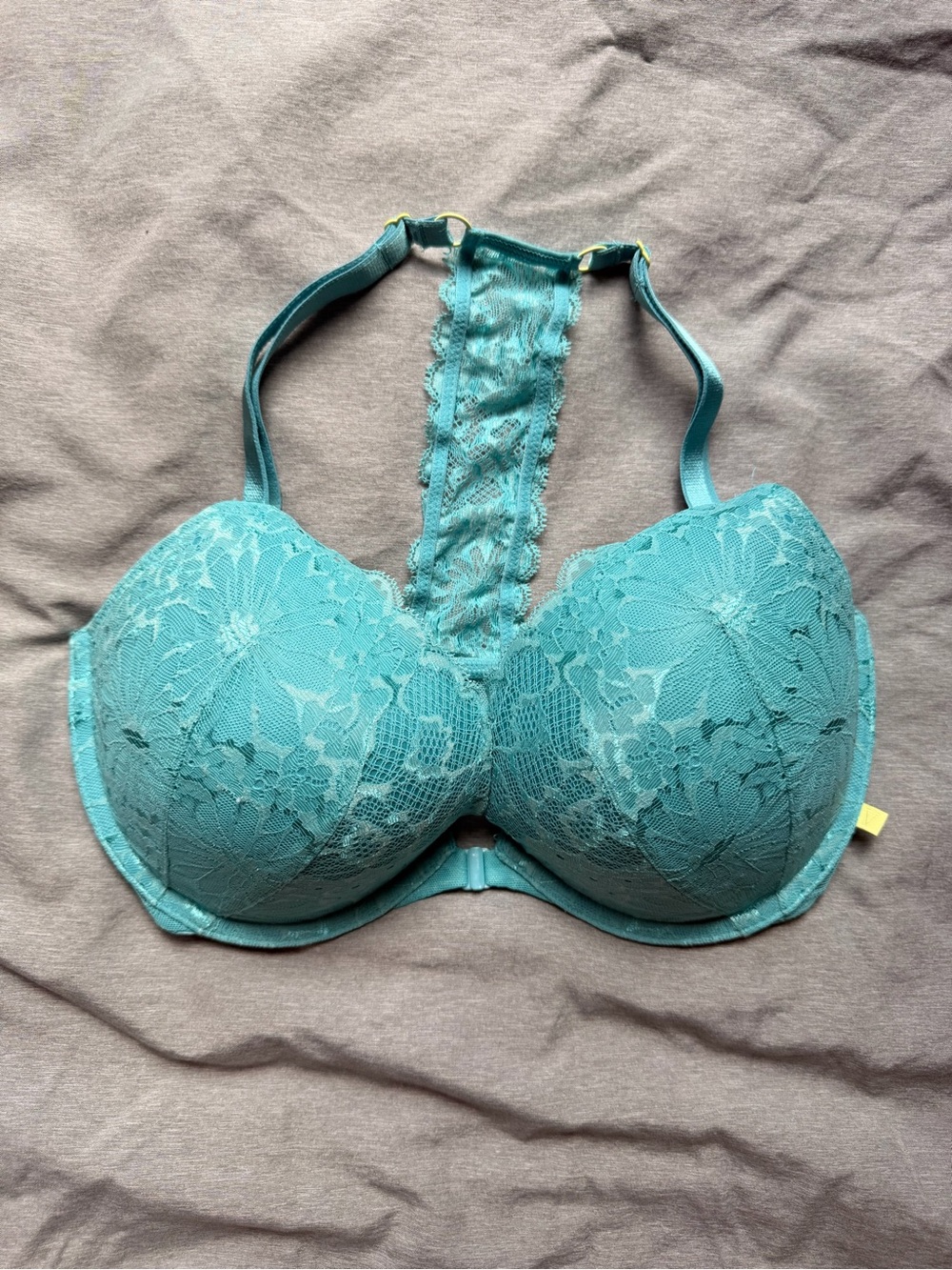 Victoria's Secret Lace Racerback Push-Up Bra in Teal
